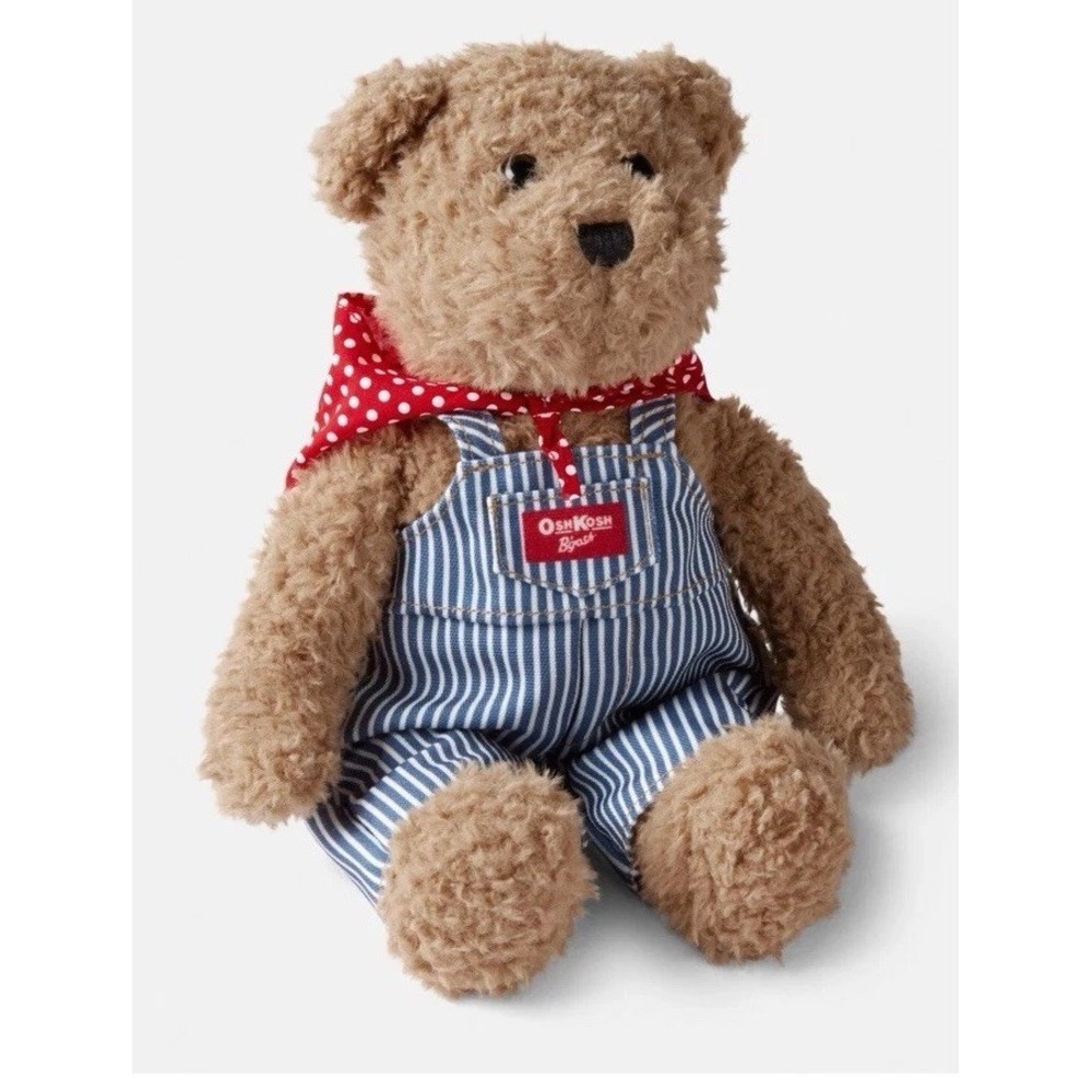 New Carters Baby Boy Josh Teddy Bear Osh Kosh B'Gosh Denim Iconic Recollection